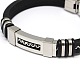 Unisex Casual Style PU Leather Cord Bracelets X-BJEW-L373-03-3