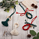 Crafans 2 set 2 set di decorazioni con ciondoli in tessuto di cotone a tema natalizio in stile HJEW-CF0001-11-5