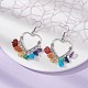 Natural Mixed Gemstone Chips Chandelier Earrings EJEW-JE05418-01-3