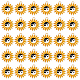DICOSMETIC 60Pcs Flower Charms Yin Yang Amulet Pendants Golden Sun Flower Charms Chinese Symbol Talisman Sunflower with Yin Yang Pendants Alloy Enamel Charms for Jewelry Making FIND-DC0003-09-1