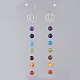 Gemstone Dangle Earrings EJEW-JE03722-2