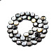 Natur schwarz Lippe Shell Perlen Stränge SSHEL-N003-152-2