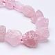 Collane di perline di quarzo rosa naturale grezzo NJEW-G924-06-2