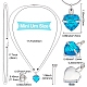 CREATCABIN Heart Cremation Urn Necklace for Ashes Birthstone Crystal Memorial Keepsake Pendant Always on My Mind Forever in My Heart Ash Holder Stainless Steel with Fill Kit(March-Deep Sky Blue) DIY-CN0001-82J-2