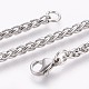 304 Stainless Steel Wheat Chain Bracelets BJEW-P235-14P-3