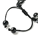 Bracelets de perles tressées rondes en verre BJEW-JB09694-5