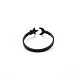 メンズアイアンカフフィンガー指輪  オープンリング  カドミウムフリー＆鉛フリー  スターとムーン  電気泳動黒  usサイズ7 1/2(17.7mm) RJEW-N029-060-2