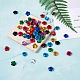 Fashewelry 300pcs10色アルミカボション  ネイルアートの装飾の付属品  DIY携帯電話装飾アクセサリー用  花  ミックスカラー  15x15mm  30個/カラー MRMJ-FW0001-02-6