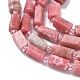 Природные родонит бисер нитей&nbsp;G-C270-K12-4