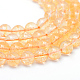 Redondas hebras de perlas naturales citrino G-R345-8mm-21-1