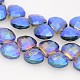 Faceted Drop Electroplate Rainbow Plated Glass Beads Strands EGLA-P014-F03-2