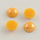 Pearlized Plated Opaque Glass Cabochons PORC-S801-9mm-14-1