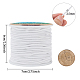 BENECREAT 2.5mm White Elastic Cord 38 Yard Stretch Thread Beading Cord Fabric Crafting String Rope for DIY Crafts Bracelets Necklaces EC-BC0001-2.5mm-16B-3