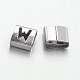 Letter Style 201 Stainless Steel Square Slide Charms STAS-L132-05-1