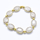 Chapelets de perles en verre électroplaqué EGLA-P036-07G-2