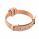 Rond plat en acrylique avec bracelet à maillons en chiffres romains avec boucle de ceinture BJEW-N017-022RG-2