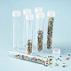 Clear Tube Plastic Bead Containers with Lid X-C066Y-7