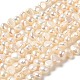 Naturales keshi abalorios de perlas hebras PEAR-E017-28-1