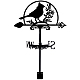 オランウータン鉄風向インジケーター  屋外の庭の風の測定ツールのための風見鶏  鳥  270x358mm AJEW-WH0265-005-1