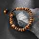 Bracelets de perle tressés réglables en oeil de tigre naturel BJEW-F369-A06-6
