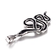Fashionable Retro Halloween Jewelry 304 Stainless Steel Snake Pendants X-STAS-L017-105-2