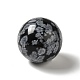 Flocon de neige naturelles perles en obsidienne G-A206-02-06-2