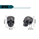 Unicraftale 8 pcs perles de crâne en bronze à canon perles de tête de crâne en acier inoxydable style de crâne rétro trou de 2 mm perles d'espacement de crâne en métal pour la fabrication de bijoux STAS-UN0043-83-4