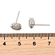 Серьги-гвоздики rose 925 из стерлингового серебра с микропаве из прозрачных кубических цирконий EJEW-S271-01P-5