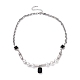 Восьмиугольное ожерелье со стразами для женщин NJEW-I111-01S-1