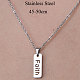 201 Halskette mit Hohlwort-Glauben-Anhänger aus Edelstahl NJEW-OY001-34-3