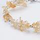 Natural Citrine Chips Anklets AJEW-AN00180-05-2