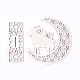 イードムバラク木製装飾品  ラマダン木製卓上装飾  月と羊  湯通しアーモンド  150x143x2.5mm WOOD-D022-A01-2