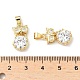 Латунные микро проложить кубического циркония подвески KK-Q068-03G-3