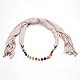 Simple Design Women's Beaded Cloth Scarf Necklaces NJEW-I067-08A-2