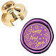 Wax Seal Brass Stamp Head AJEW-WH0209-215-1