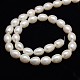 Natural Cultured Freshwater Pearl Beads Strands PEAR-L001-B-09-3