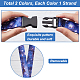 Gorgecraft 16 anillo de goma de silicona antipérdida de 8 colores con 2 correas ajustables de poliéster para collar DIY-GF0006-40-5