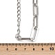 304 нержавеющая сталь скрепка цепочка витая цепь кабель цепи ожерелья для женщин мужчин NJEW-A053-01P-5