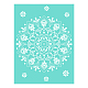 Olycraft selbstklebende Siebdruckschablone wiederverwendbare Musterschablonen Blumenmuster zum Malen auf Holz Stoff T-Shirt Wandtafeln Holzkeramik Wohndekorationen (28x22cm) - #02 DIY-WH0173-047-02-1
