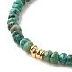 Natural Malaysia Jade(Dyed) Beaded Bracelets for Women or Men BJEW-JB07791-05-4