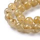 Brins de perles de quartz rutées en or naturel de qualité aa G-I206-34-6mm-6