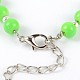Trendy Painted Glass Beads Anklets AJEW-AN00041-01-4