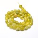 Brins de perles de pépites de jade olive naturel G-J335-36-2