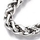 Bracelets de chaîne de blé en alliage pour hommes BJEW-T014-05AS-4