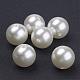 Cuentas redondas de perlas de imitación acrílicas de color blanco cremoso para collar de niños gruesos X-PACR-20D-12-1