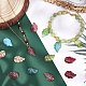 HOBBIESAY 120Pcs Clear Glass Leaf Pendants Randomly Mixed Color Transparent Leaves Charms with Loop Crystal Colorful Frosted Loose Flat Leaf Beads for DIY Earring Bracelet Making Hole 1.5mm GLAA-HY0001-01-4