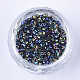 Galvanoplastie perles cylindriques en verre SEED-Q036-01A-B02-2