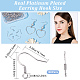 CREATCABIN 1 Box 200pcs Earring Hooks Real Platinum Plated Brass Silver Ear Fishhook Wires Kits Charms Earring with Loop Findings Components for Jewelry Making DIY Earrings Findings Craft KK-CN0001-78-2