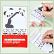 Craspire 40 Stück Panda-Büroklammern-Ordner mit 2 Blatt Haftnotizen AJEW-CP0005-75-6
