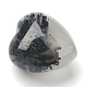 Pierre d'amour de coeur de quartz rutile naturel G-B013-04-3